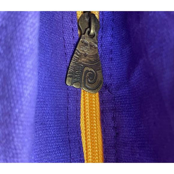 NEW LAUREL BURCH Fantasticats Colorful Medium Shoulder Zip Canvas Tote Bag Purse - Picture 6 of 11